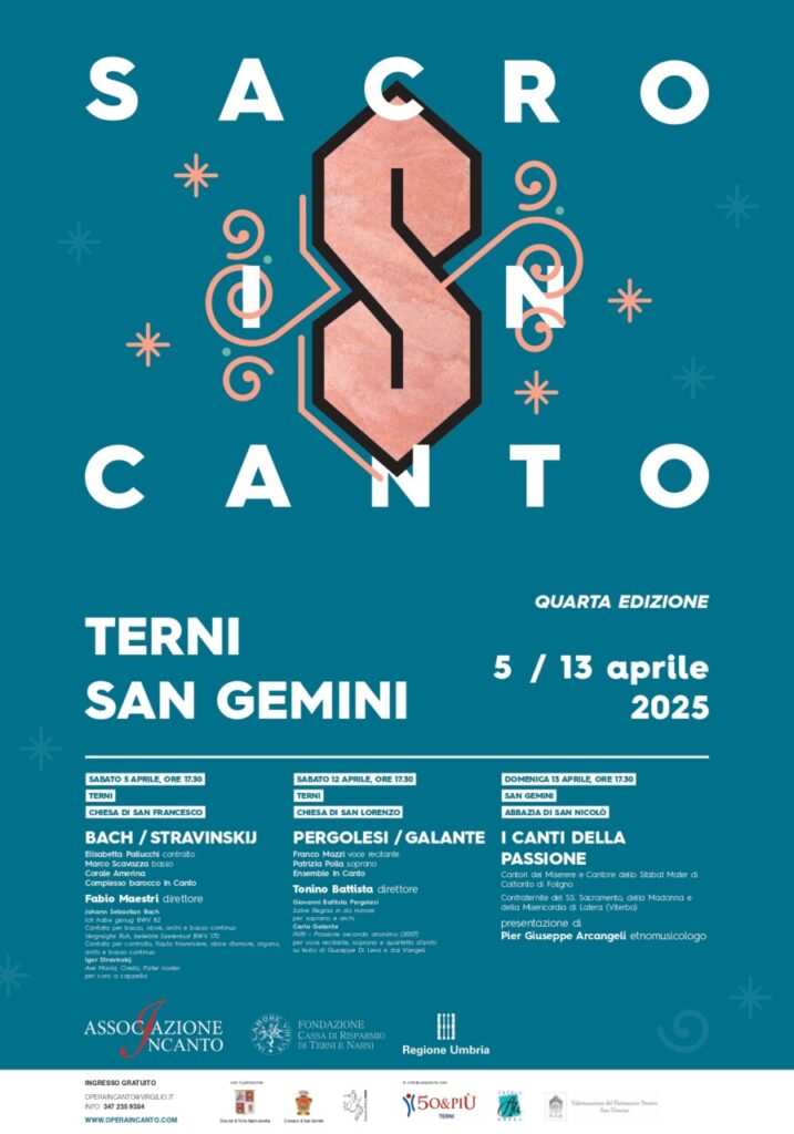 SacroInCanto, musica sacra a Terni e San Gemini nel Tempo di Pasqua