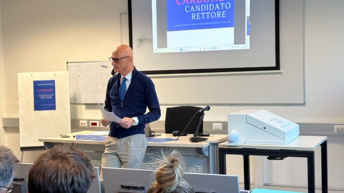 Carbone presenta il programma per il Rettorato a Perugia