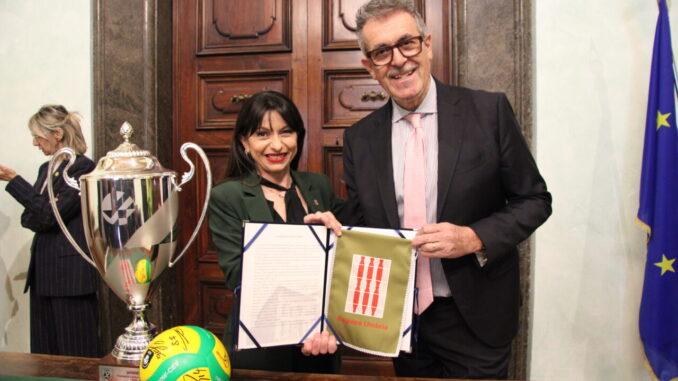 Sir Perugia premiata a Palazzo Donini dopo la Champions