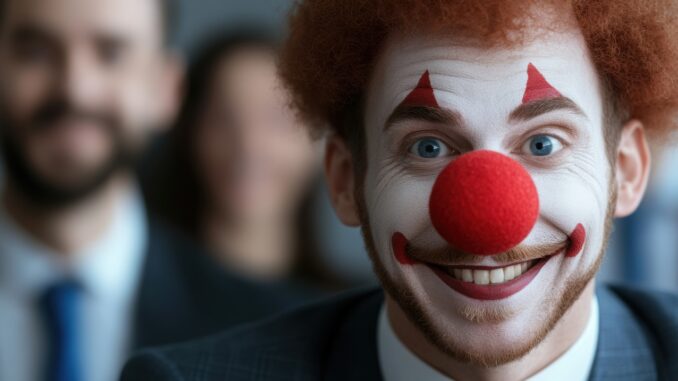Clown di VIP Perugia in festa per la Giornata del Naso Rosso