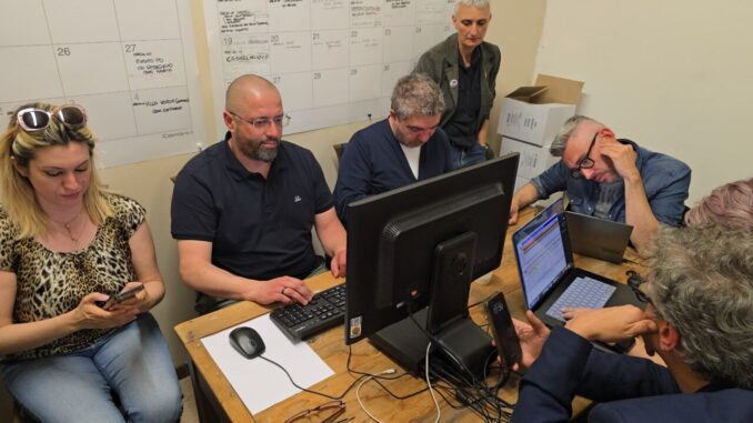 Proietti segue spoglio Assisi dal comitato del centrosinistra