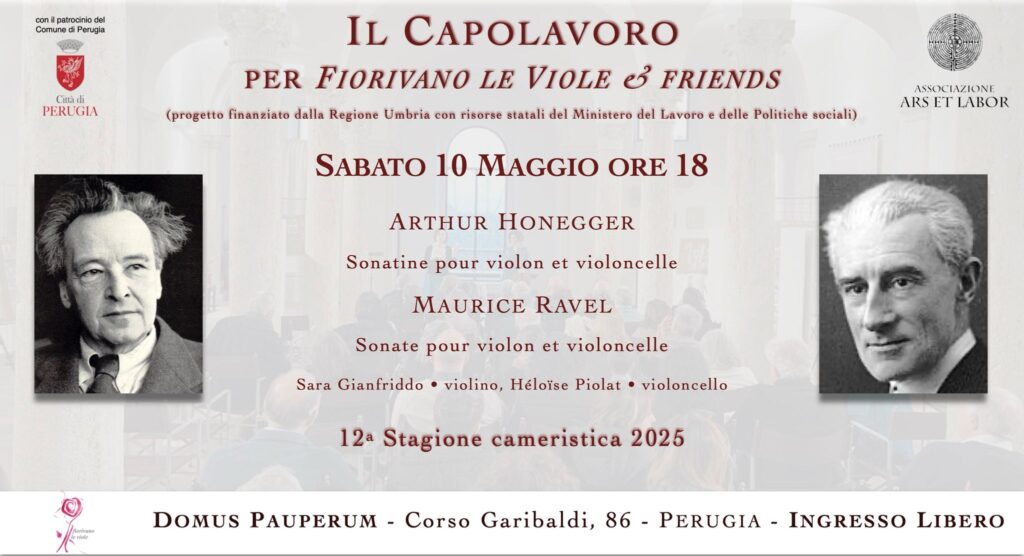 "Il Capolavoro” in concerto con Ravel e Honegger