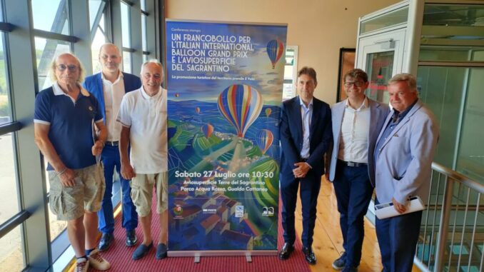 Gran premio mongolfiere: Nuovo francobollo dedicato all'Umbria