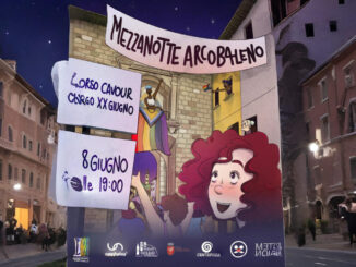 Mezzanotte Arcobaleno a Borgo Bello in vista dell’Umbria Pride