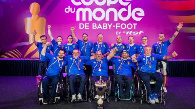 Nazionale Italiana Paralimpica Calcio Balilla in Spagna per Mondiali