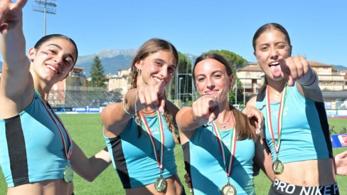 Atletica Arcs Cus Perugia, poker d’oro ai tricolori Allievi