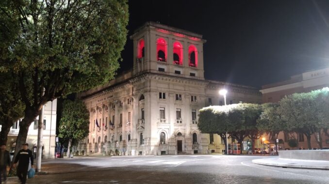 Torretta rossa per la Giornata del Donatore