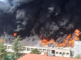 Incendio Università [Video] della Tuscia, crolla secondo piano in fiamme