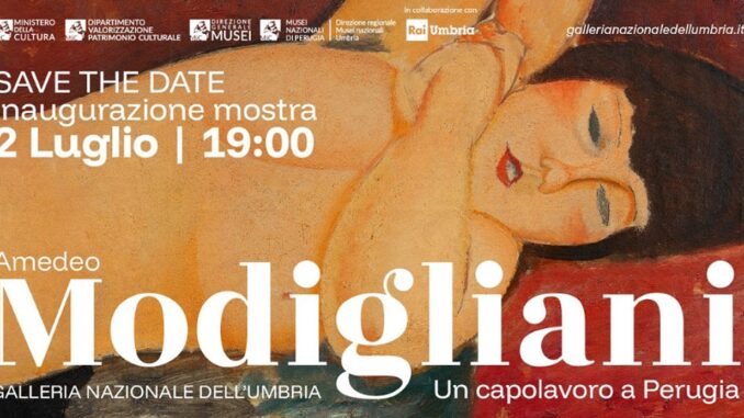 Modigliani a Perugia: arriva il celebre Nu couché