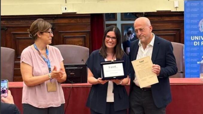 Premio SIPED 2025 a Cristina Gaggioli dell’Università di Perugia