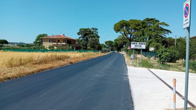 Santa Maria Rossa nuovo manto stradale nel centro abitato