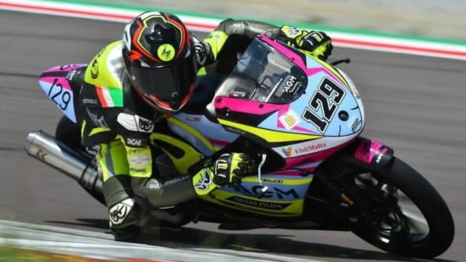 Ubaldini in gara a Modena per il terzo round Moto4 Mes