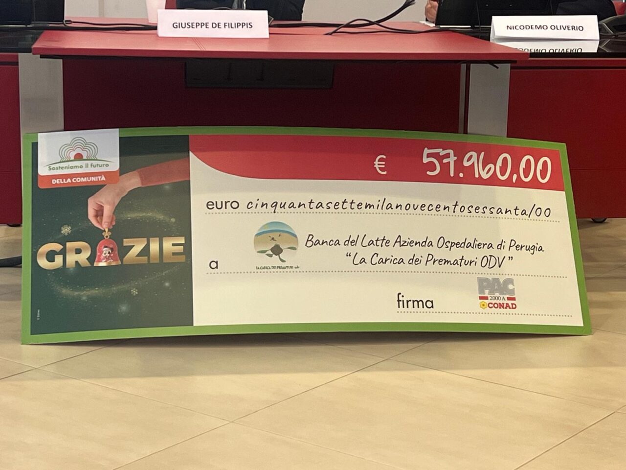 PAC 2000A Conad rinnova e dona all'Azienda Ospedaliera di Perugia: 57.960euro