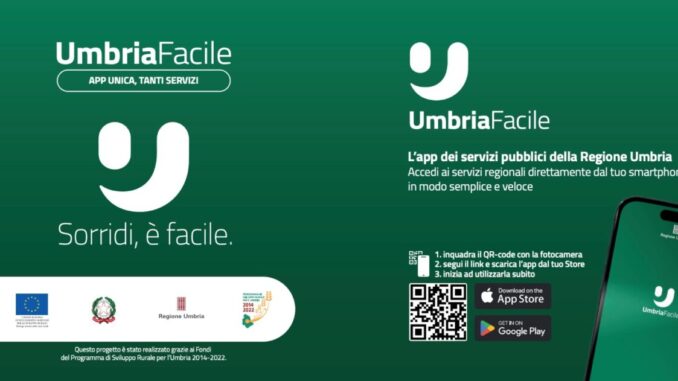 Umbria lancia UmbriaFacile, servizi digitali in un'app