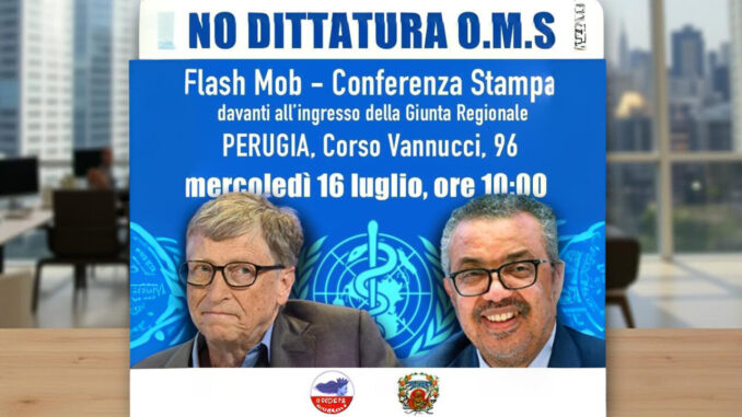 Appello a Proietti: “L’Umbria si opponga all’OMS!”