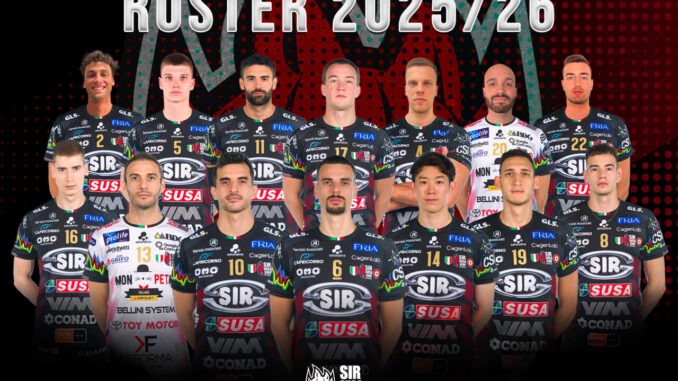 Sir Perugia al completo, svelato il nuovo roster 2025-26