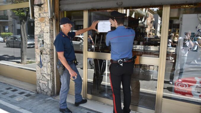 Sospesa attività di somministrazione in bar di Terni per 15 giorni