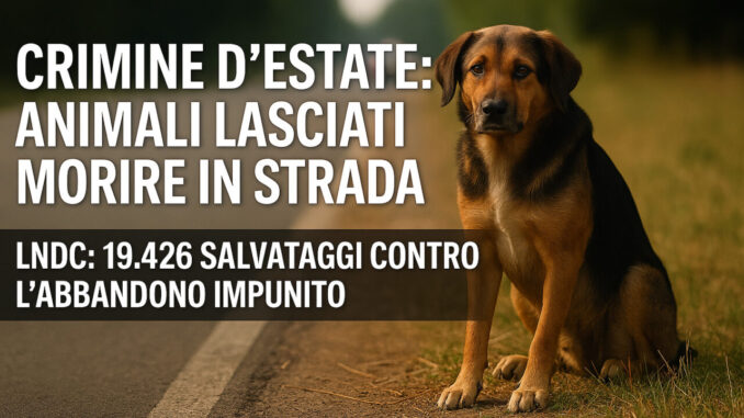 Crimine d’estate: animali lasciati morire in strada