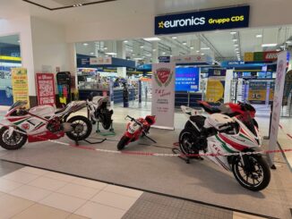 Moto in mostra al Quasar Village verso il raduno Celaia