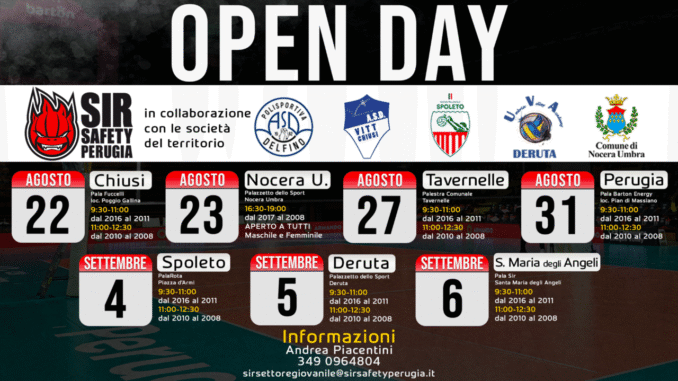 Sir Perugia lancia il futuro del volley in Umbria