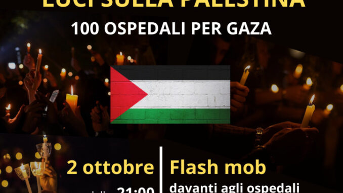 Luci sulla Palestina, flash mob in 100 ospedali italiani il 2 ottobre