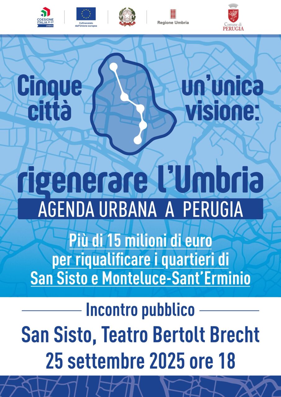 Agenda Urbana, a Perugia focus su rigenerazione e comunità