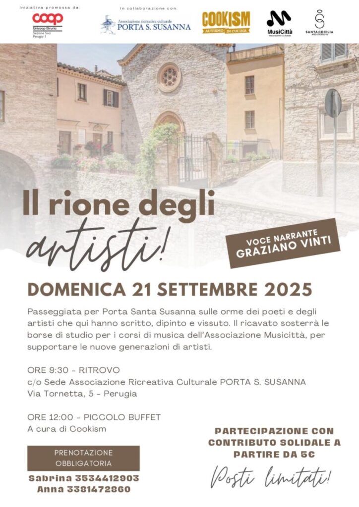 Un evento per scoprire gli artisti di Porta Santa Susanna