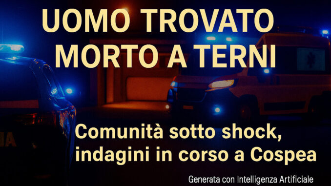 Uomo trovato morto a Terni, indagini sulla tragica scoperta