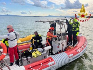Fuga di gas al Trasimeno, Vigili del Fuoco in azione