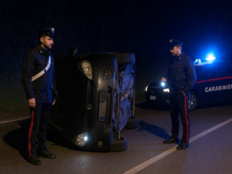 Batteria rubata scoperta dopo incidente a Montecchio