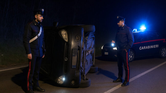 Batteria rubata scoperta dopo incidente a Montecchio