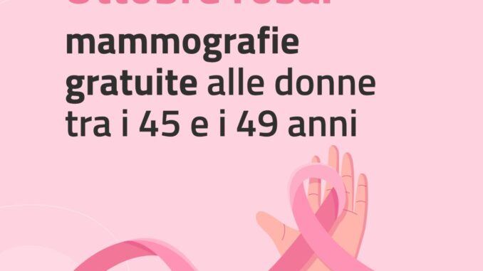 Ottobre Rosa 2025: la Regione Umbria offre mammografie gratuite alle donne tra i 45 e i 49 anni
