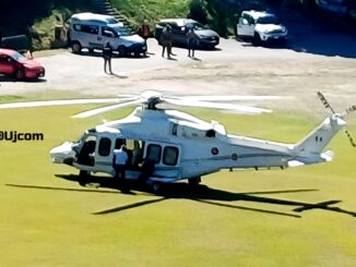 Il presidente Giorgia Meloni ad Assisi in elicottero