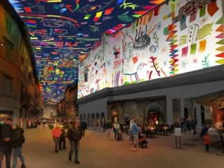 Le luminarie di Paladino accendono il Natale a Perugia