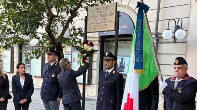 Terni ricorda Cesare Mazzieri, eroe caduto in servizio