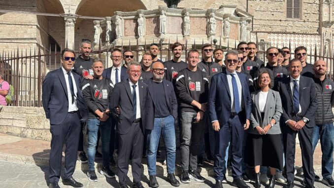 La Sir Perugia ricevuta in Comune dalla sindaca Ferdinandi