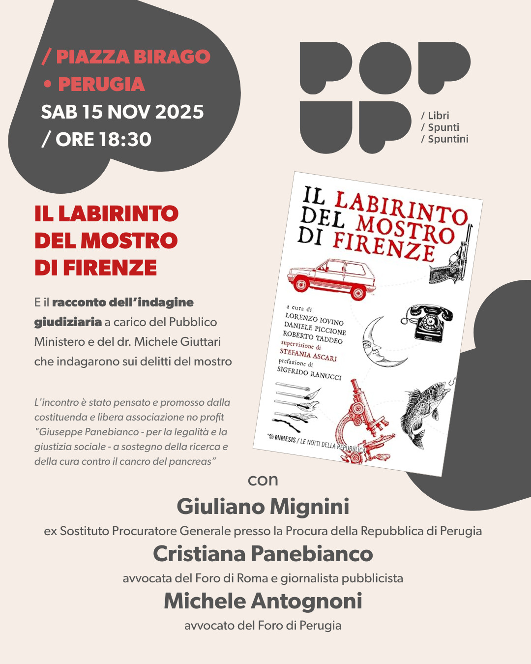 Perugia, Mignini racconta il labirinto del mostro di Firenze