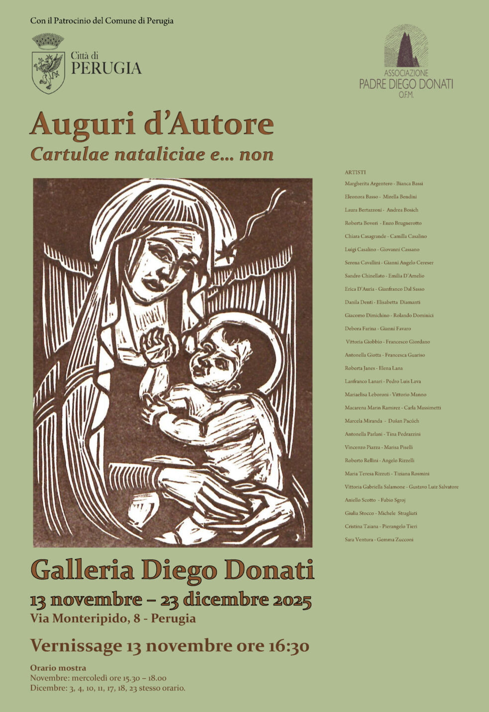 Auguri d’Autore, cartoline natalizie in mostra a Perugia