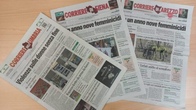 Testate umbre in rosso contro violenza sulle donne