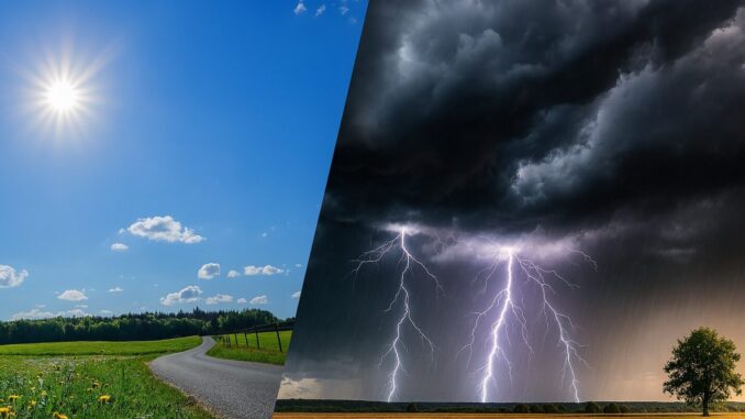 Alta pressione e caldo anomalo, weekend con temporali