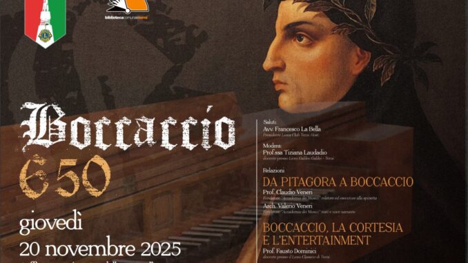 Terni ricorda Boccaccio con evento culturale speciale