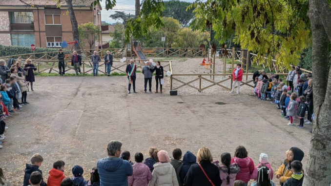 Inaugurati nuovi giochi parco Pieve di Campo Ponte San Giovanni