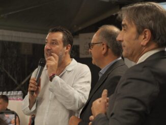 Matteo Salvini a sorpresa alla Mostra del tartufo bianco di Gubbio
