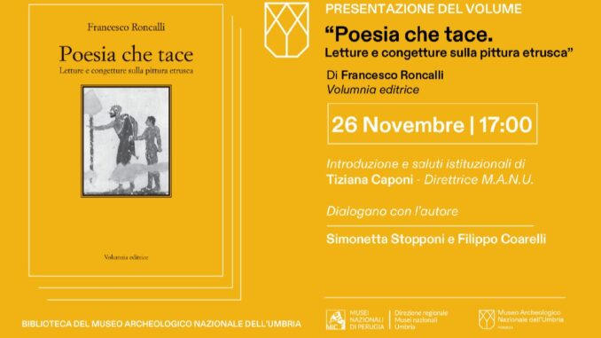 Francesco Roncalli presenta il suo libro tra arte etrusca e poesia