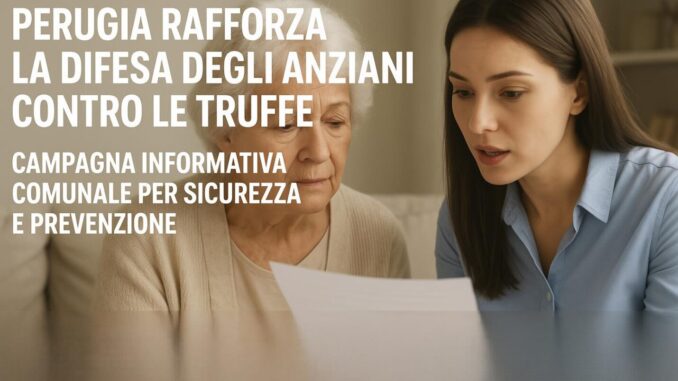 Perugia rafforza la difesa degli anziani contro le truffe