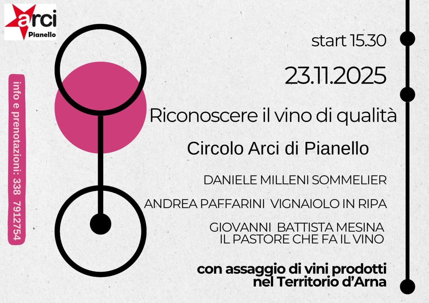 Pianello celebra il vino locale con degustazioni e incontri esperti