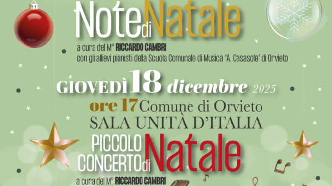 Pianisti di Cambri accendono Orvieto con note natalizie