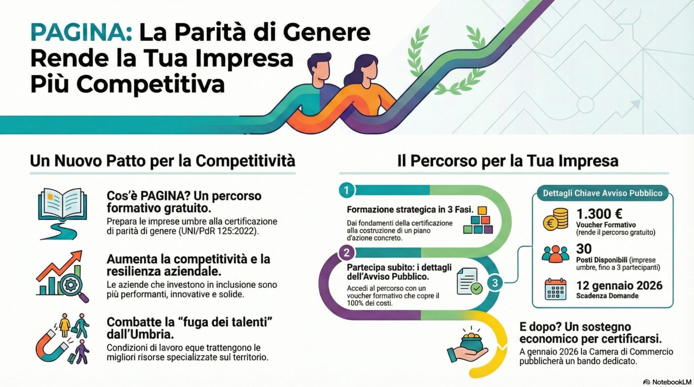 Umbria lancia PAGINA per certificare la parità di genere
