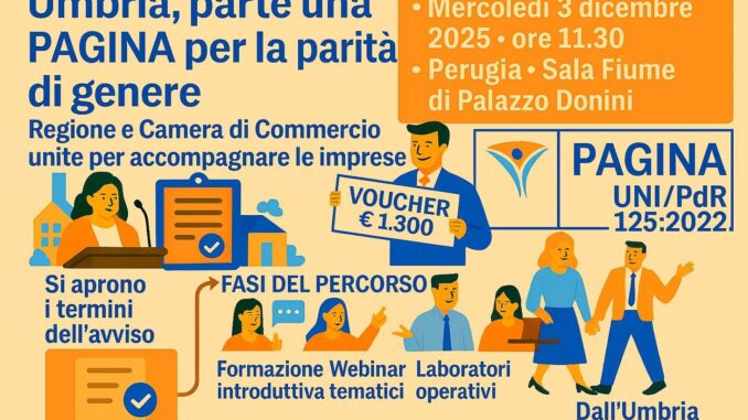 Umbria lancia PAGINA, imprese verso parità certificata