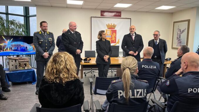 Prisco e Orlando nelle sale operative di Terni per gli auguri